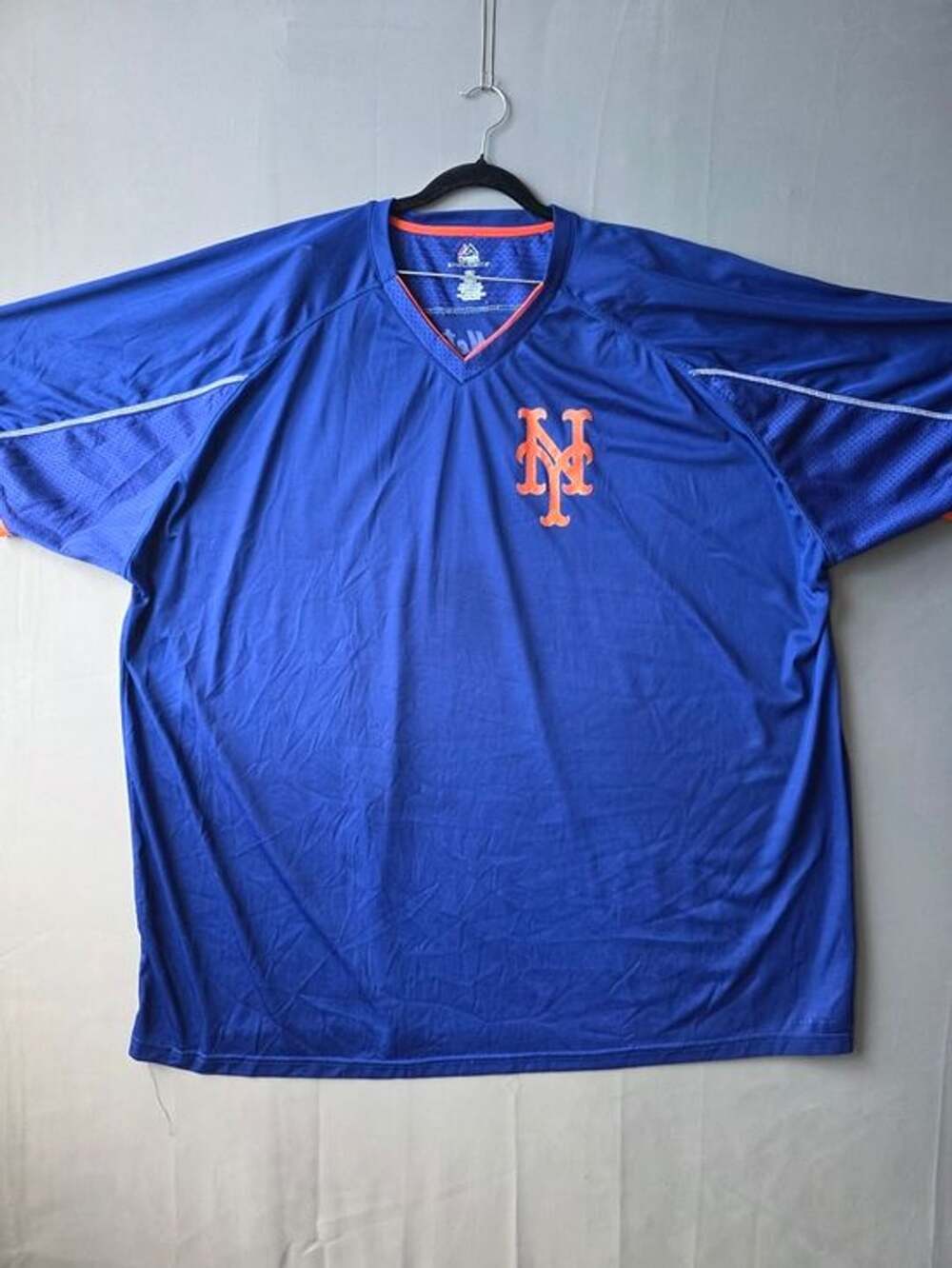 New York Mets Majestic Cool Base 6XL Blue Short Sleeve Baseball Shirt MLB